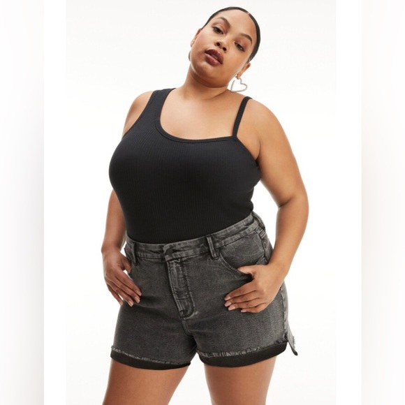 NWT Good American Asymmetrical Rib Tank - Picture 2 of 8